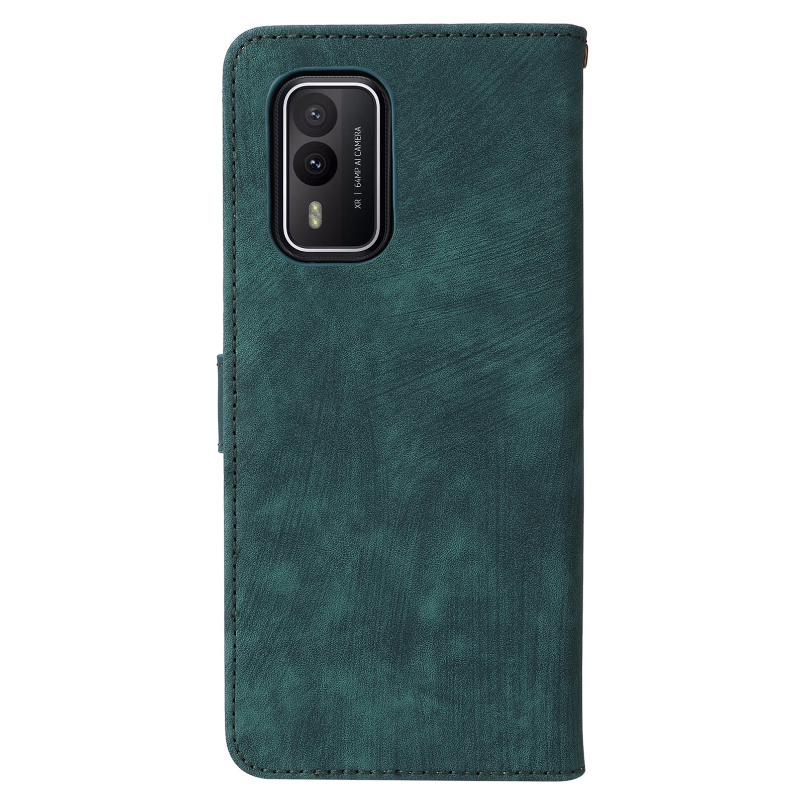 Uniqkart for Nokia XR21 RFID Blocking Phone Cover Wallet Stand Shell Shockproof Leather Case - Green