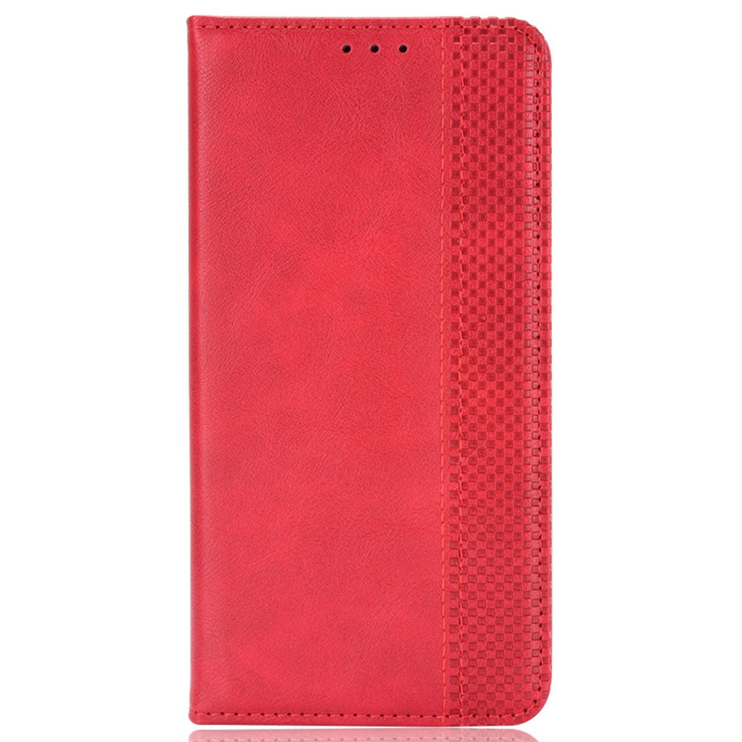 Retro Phone Case for Ulefone Note 16 Pro , PU Leather + TPU Phone Cover with Stand Wallet - Red