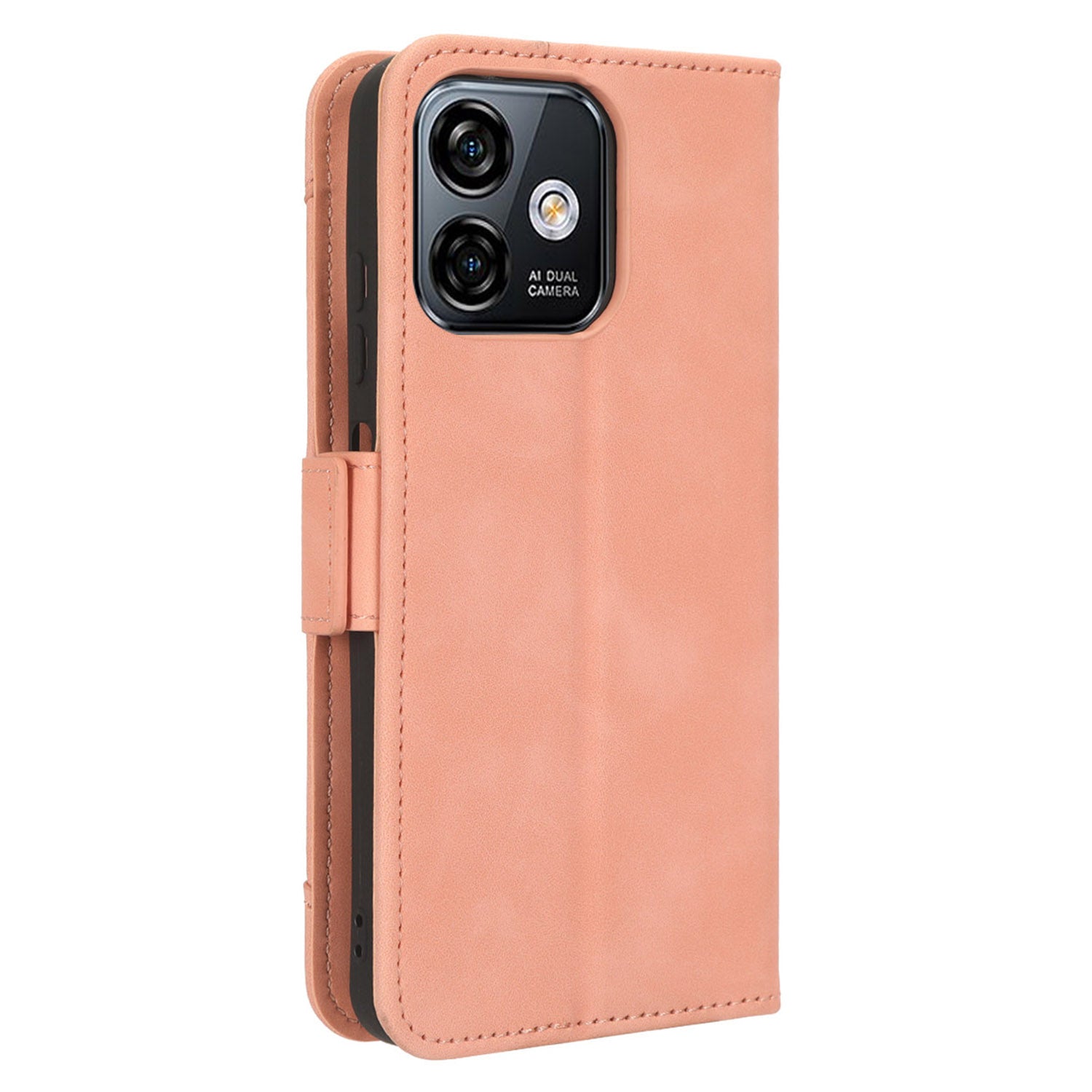 Uniqkart for Ulefone Note 16 Pro PU Leather Case Phone Wallet Multiple Card Slots Stand Cover - Pink