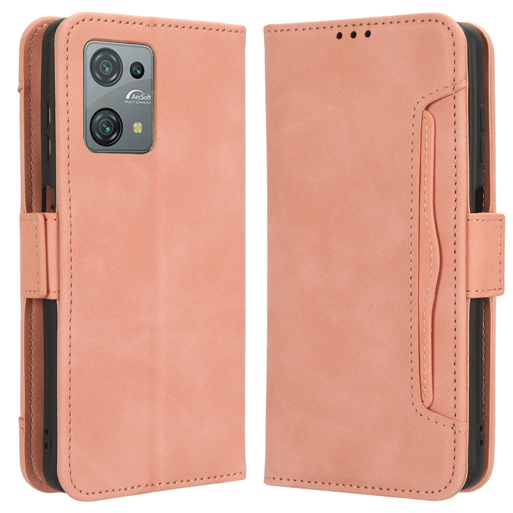Uniqkart for Blackview Oscal C30 / Oscal C30 Pro Multiple Card Slots PU Leather Case Wallet Phone Stand Cover - Pink