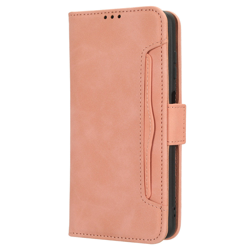 Uniqkart for Blackview Oscal C30 / Oscal C30 Pro Multiple Card Slots PU Leather Case Wallet Phone Stand Cover - Pink