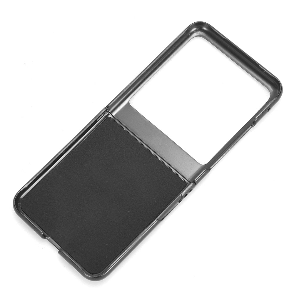 Uniqkart for Motorola Razr 40 Ultra 5G Protective Phone Case PU Leather Coated PC Litchi Texture Cover - Grey