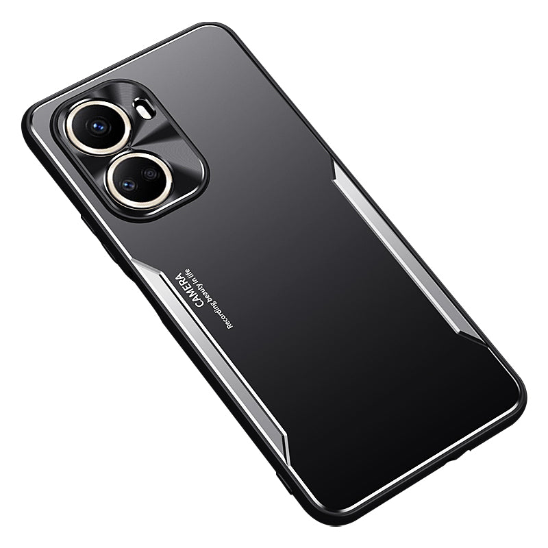Uniqkart for Huawei nova 10 SE 4G Phone Case Anti-scratch Aluminium Alloy+TPU Smartphone Cover - Silver