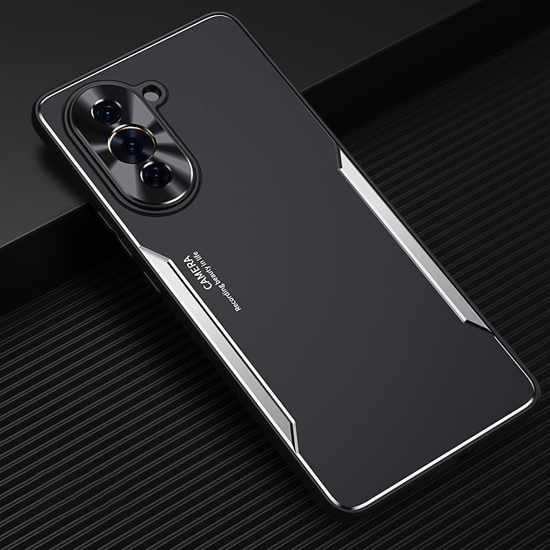 Uniqkart for Huawei nova 10 4G Anti-drop Phone Case Aluminium Alloy + TPU Cell Phone Cover - Silver