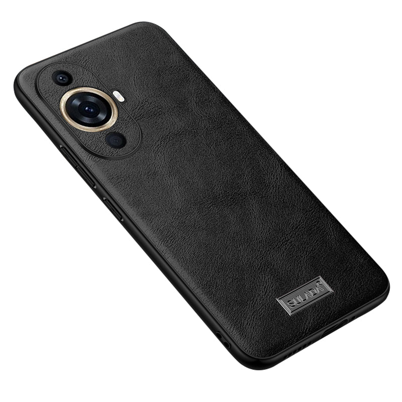 Uniqkart Phone Cover for Huawei nova 11 PU Leather Coated TPU+PC Drop Resistant Case - Black