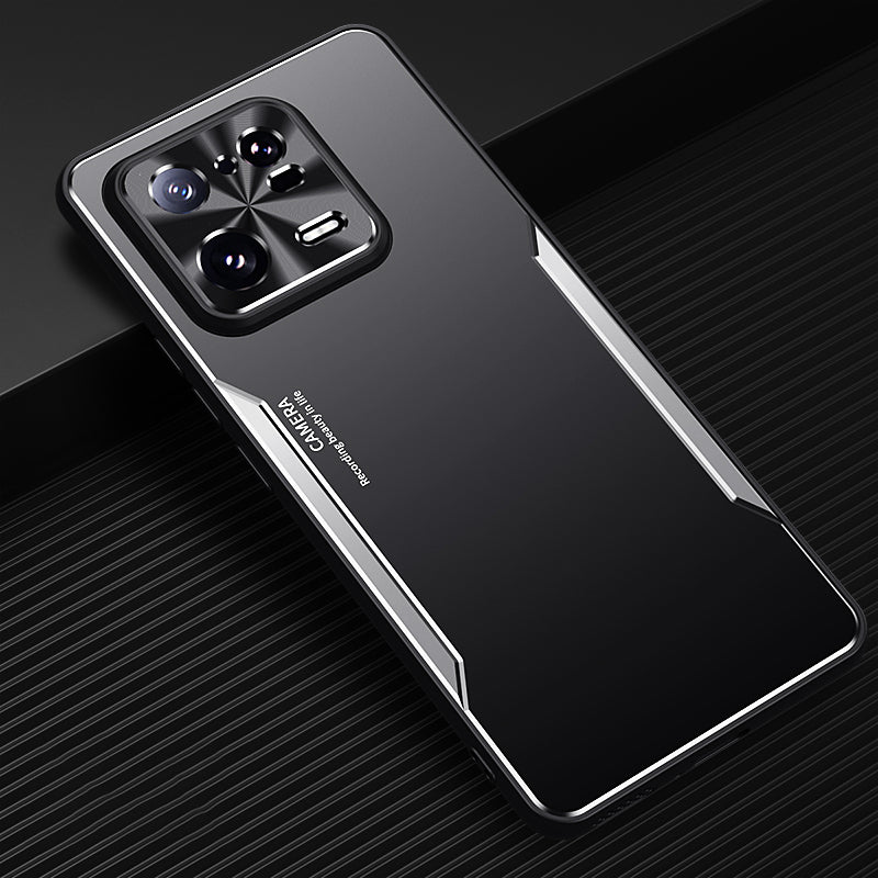 Uniqkart for Xiaomi 13 Pro 5G Dustproof Phone Case Raised Edge Aluminum Alloy + TPU Cover - Silver