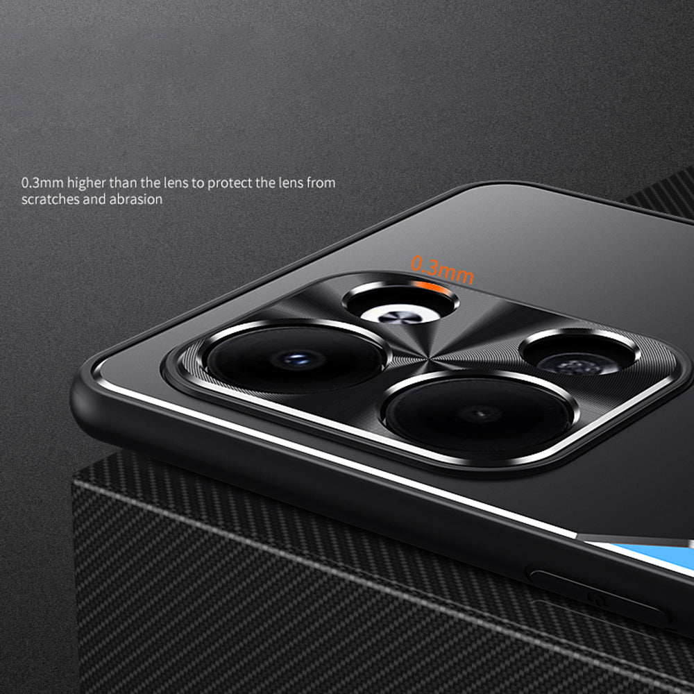 Uniqkart for Oppo Reno9 Pro 5G Anti-Fingerprint Cell Phone Shell TPU+Aluminium Alloy Cover Kickstand Case - Silver
