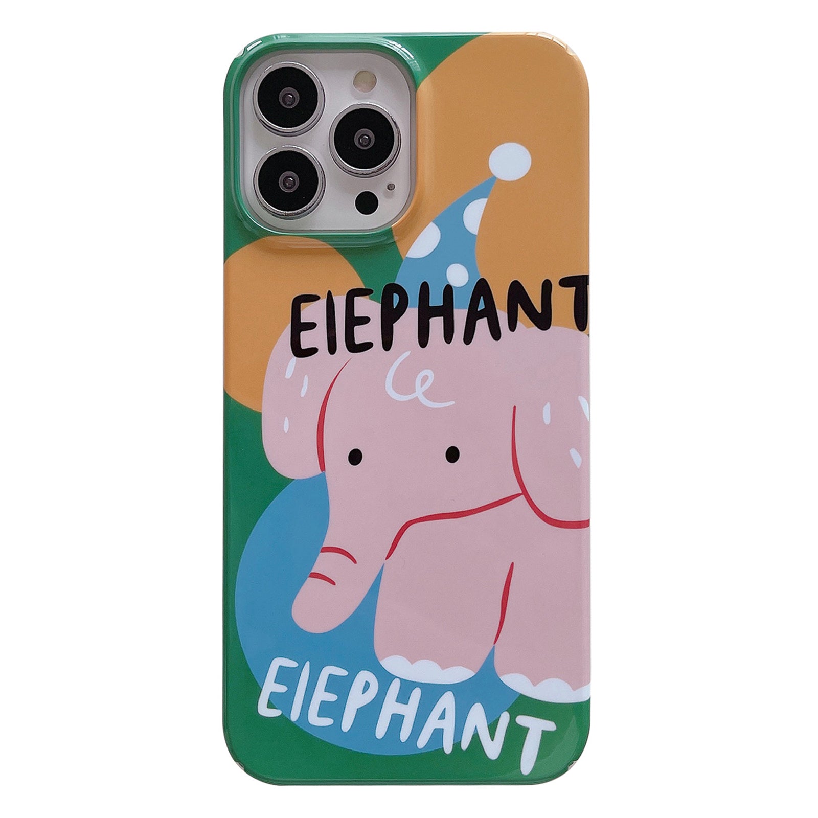 Uniqkart for iPhone 12 Pro Max 6.7 inch Hard PC Phone Case Pattern Printing Protective Glossy Phone Shell - Elephant