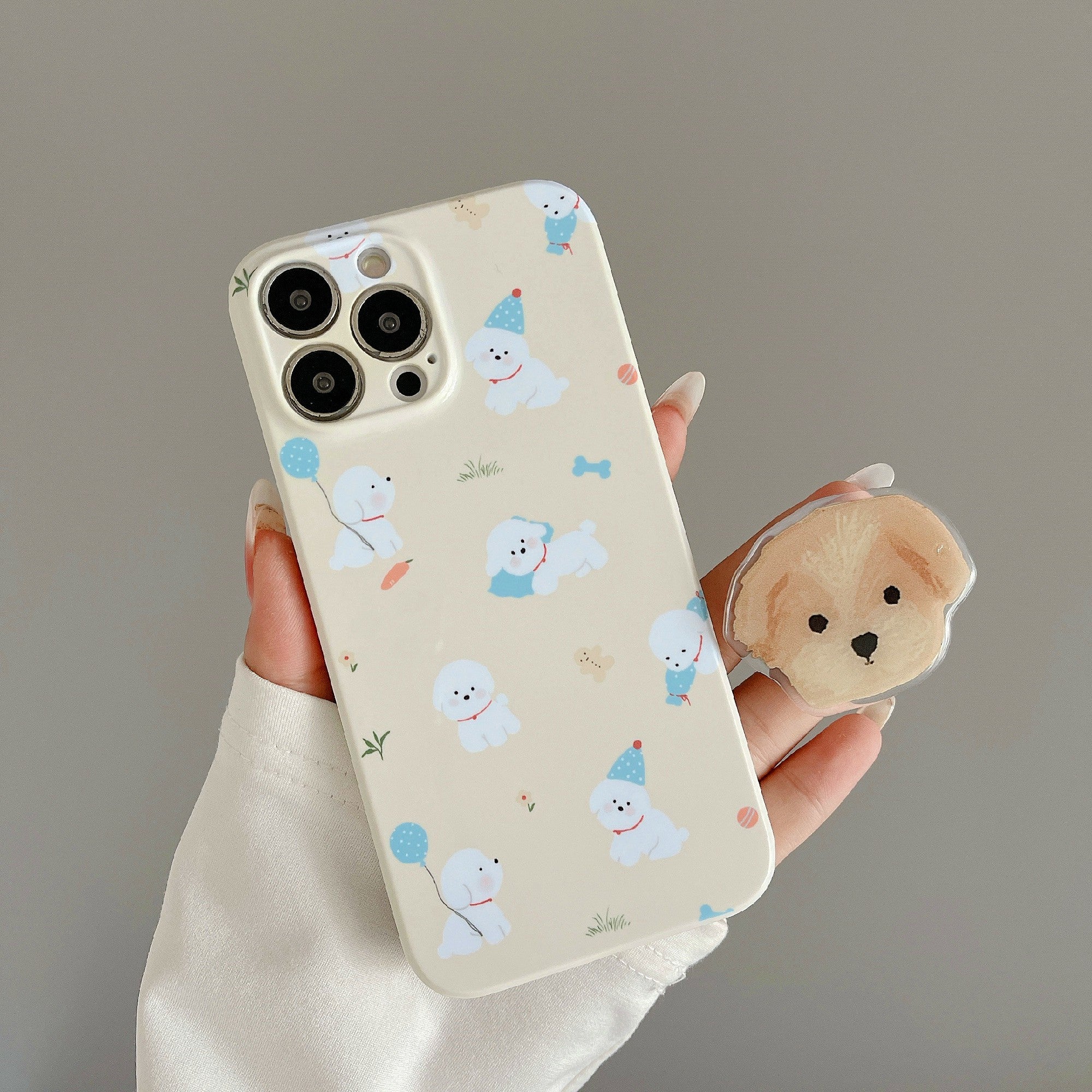 Hard PC Phone Cover for iPhone 12 Pro 6.1 inch Pattern Printing Anti-Drop Glossy Phone Case - Dogs