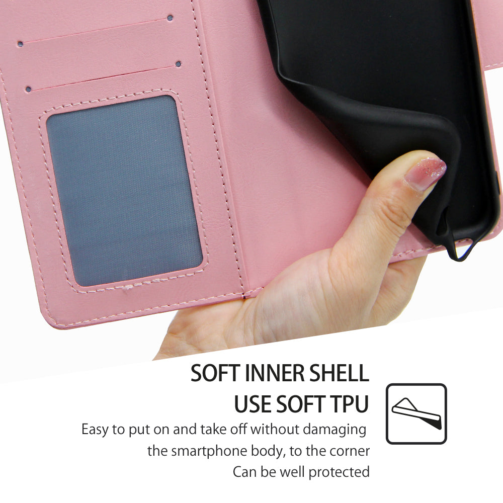 Uniqkart for Infinix Hot 30i Textured PU Leather Wallet Stand Case Anti-scratch Phone Cover - Pink