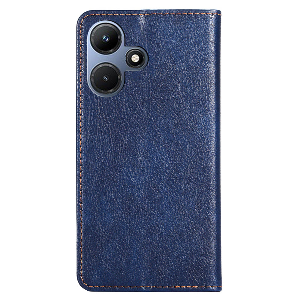 PU Leather + TPU Shell for Infinix Hot 30i Flip Cover Phone Case with Stand Wallet - Blue
