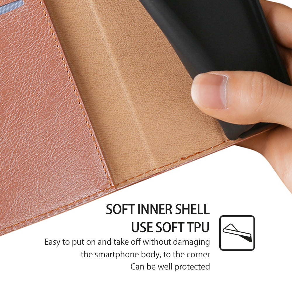 PU Leather + TPU Shell for Infinix Hot 30i Flip Cover Phone Case with Stand Wallet - Rose Gold