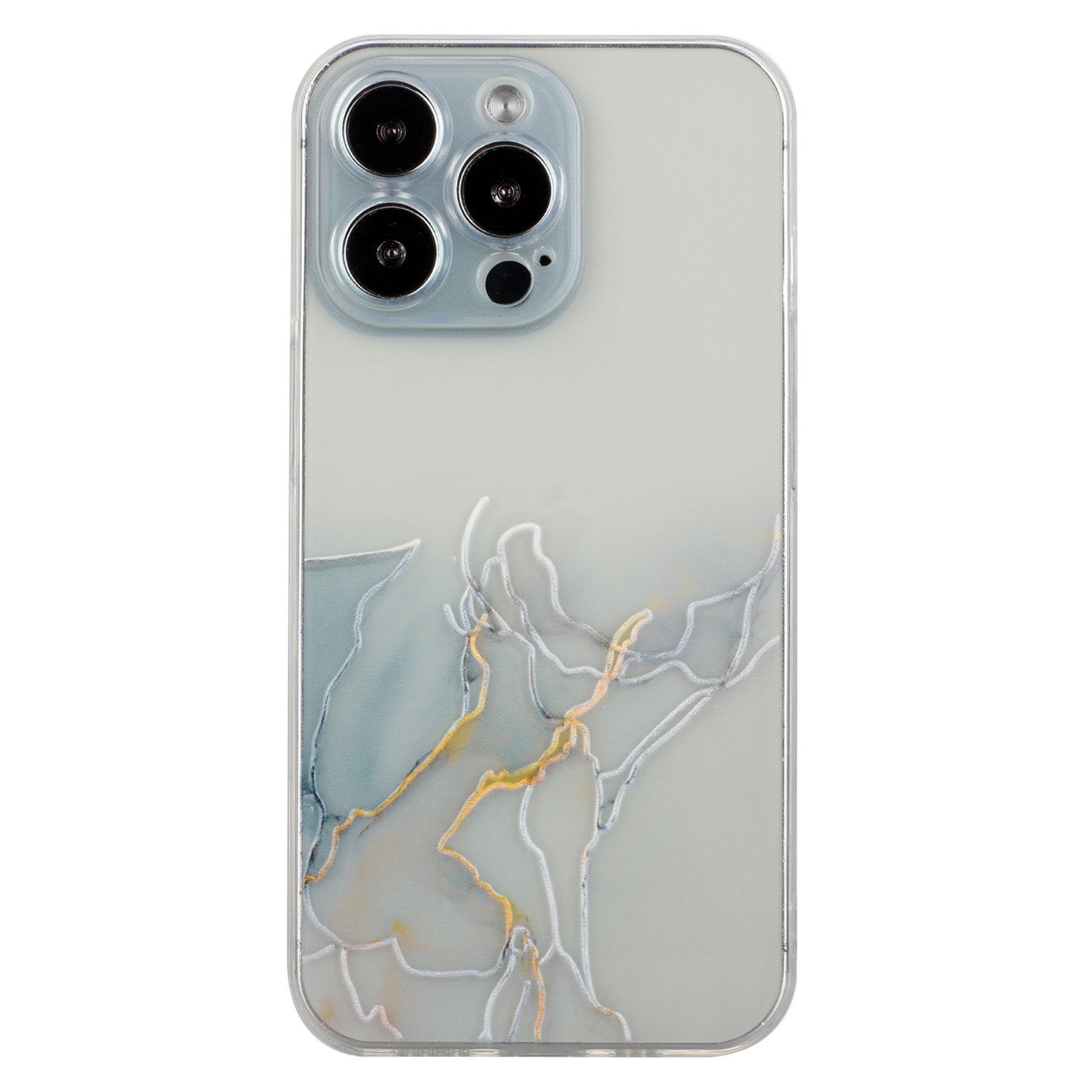 Soft TPU Phone Case for iPhone 15 Pro , Embossing Marble Pattern Protective Phone Cover - Grey
