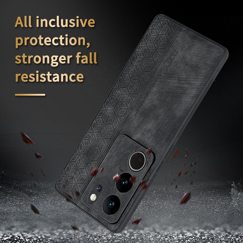 Uniqkart For vivo S17 Pro 5G / S17 5G Mobile Phone Case Anti-Scratch Imprinted PU Leather+TPU Phone Cover - Purple