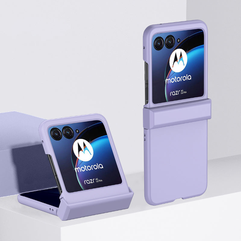 Uniqkart for Motorola Razr 40 Ultra 5G Hard PC Phone Cover Shockproof Hinge Protection Skin-touch Case - Purple