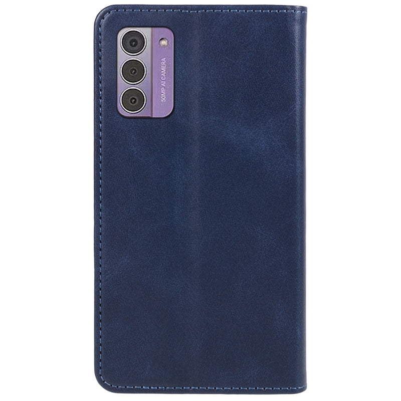 Uniqkart for Nokia G42 Calf Texture Scratch Resistant PU Leather Cover Flip Stand Wallet Phone Case - Blue