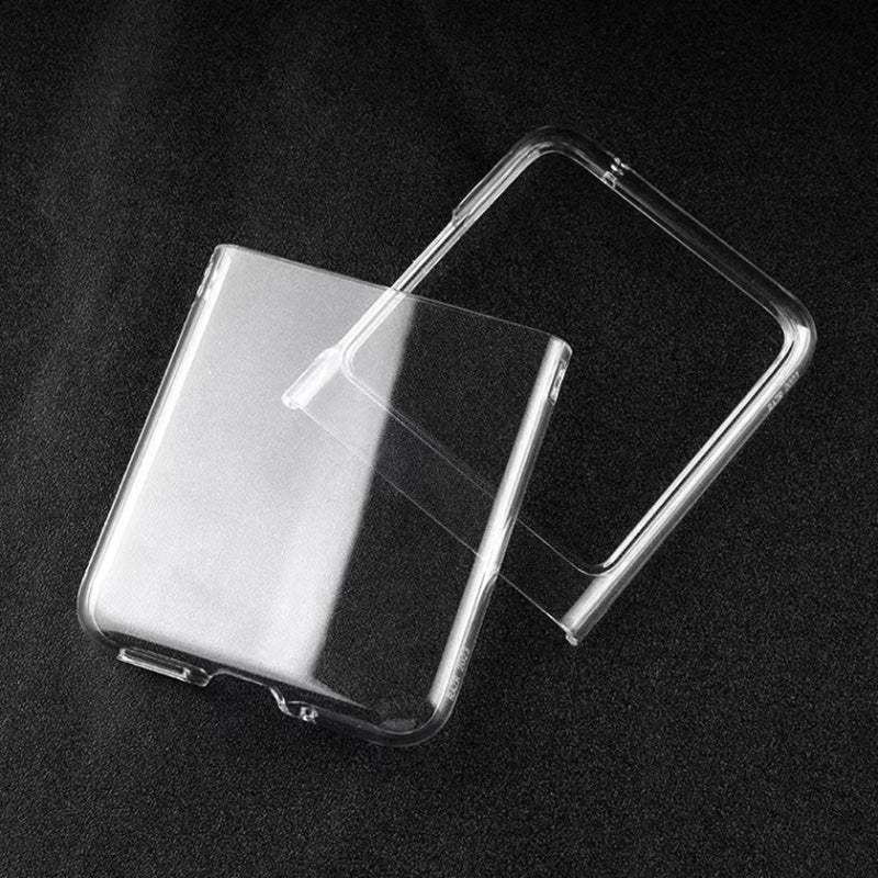 Uniqkart for Motorola Razr 40 Ultra 5G Transparent PC Phone Case Two-Piece Design Phone Cover