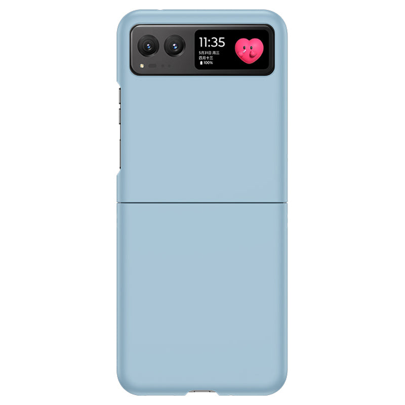 Uniqkart for Motorola Razr 40 5G Shockproof Hard PC Phone Case Ultra-thin Skin-touch Back Cover - Baby Blue