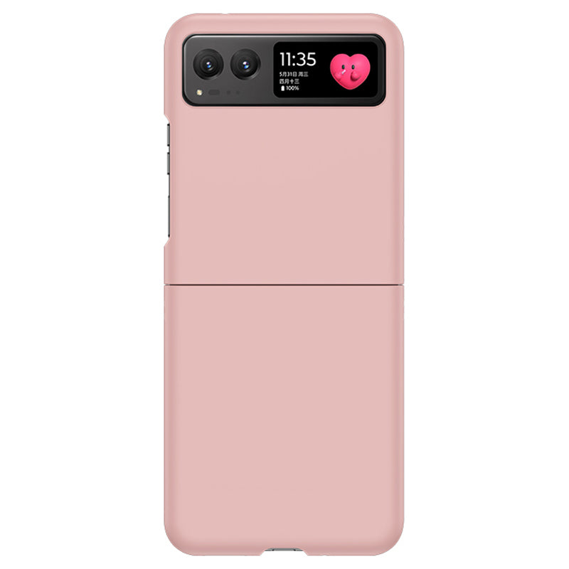 Uniqkart for Motorola Razr 40 5G Shockproof Hard PC Phone Case Ultra-thin Skin-touch Back Cover - Pink