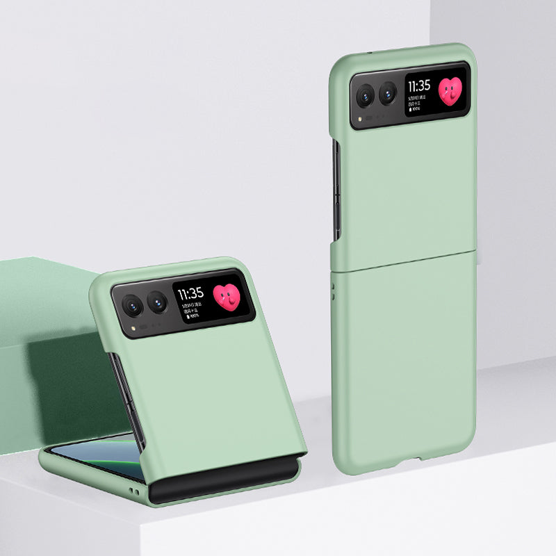 Uniqkart for Motorola Razr 40 5G Shockproof Hard PC Phone Case Ultra-thin Skin-touch Back Cover - Light Green