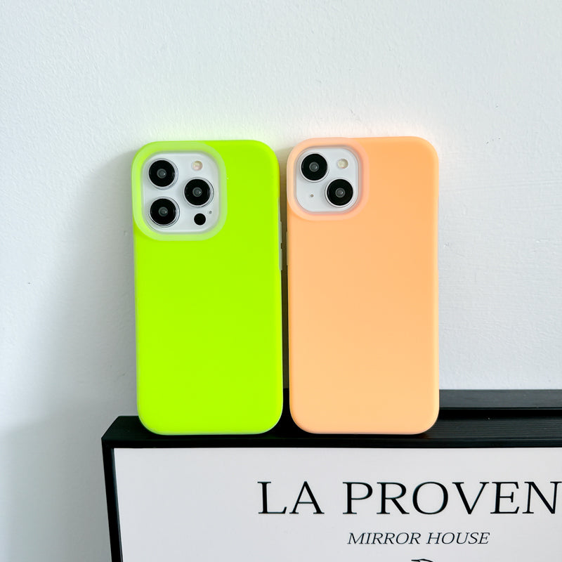 Uniqkart for iPhone 15 Pro Max Jelly Liquid Silicone+PC Anti-drop Phone Case Protective Back Cover - Orange