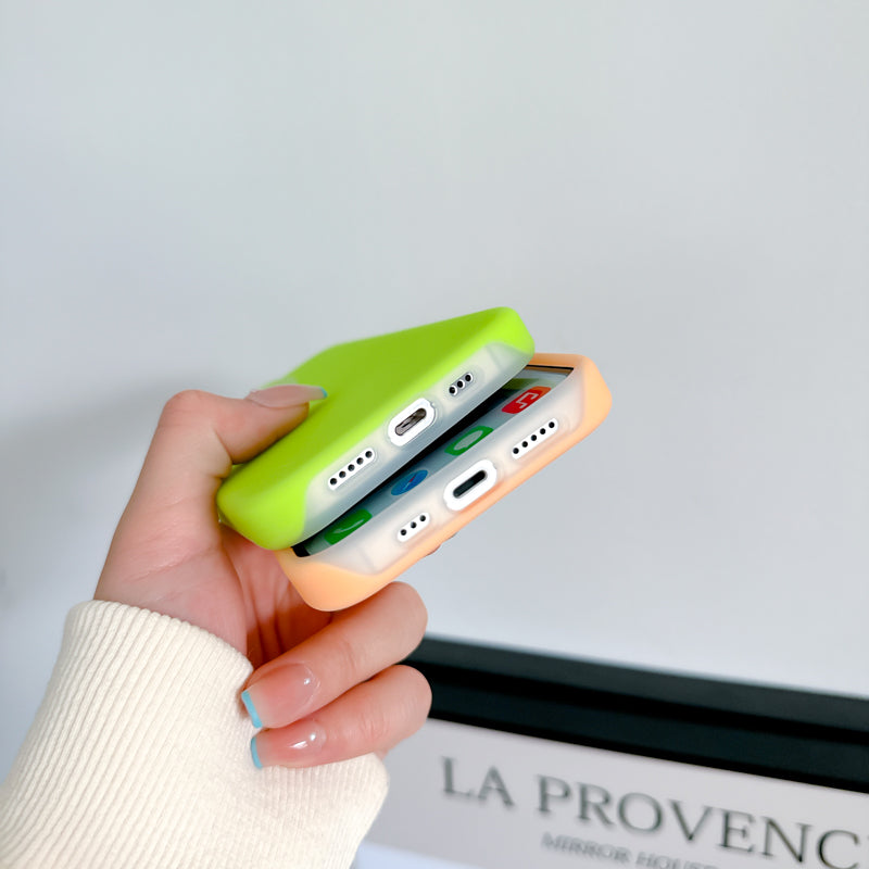 Uniqkart for iPhone 15 Pro Max Jelly Liquid Silicone+PC Anti-drop Phone Case Protective Back Cover - Orange