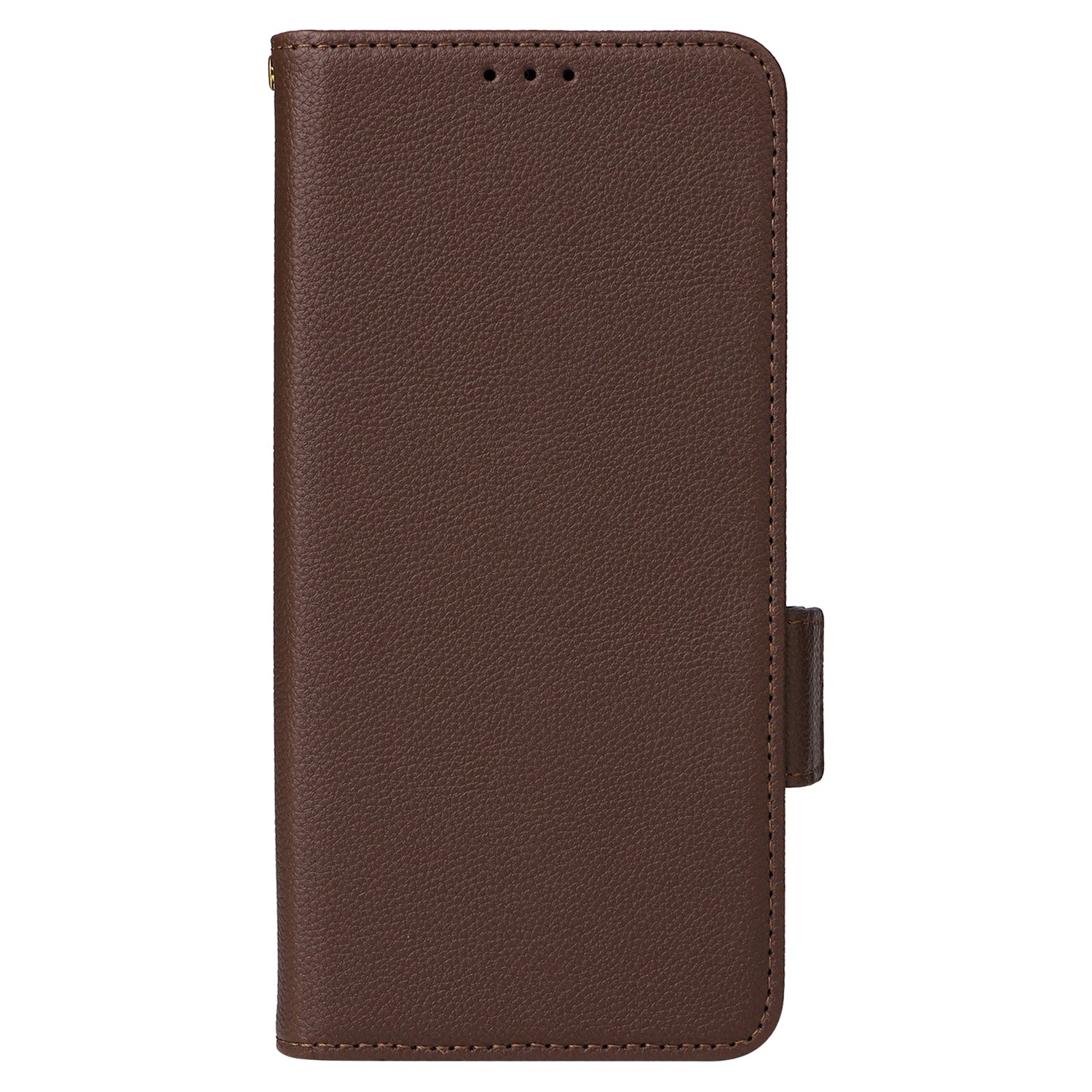 Wallet Phone Case For iPhone 15 Pro , Litchi Texture PU Leather Shell Phone Stand Cover with Strap - Brown