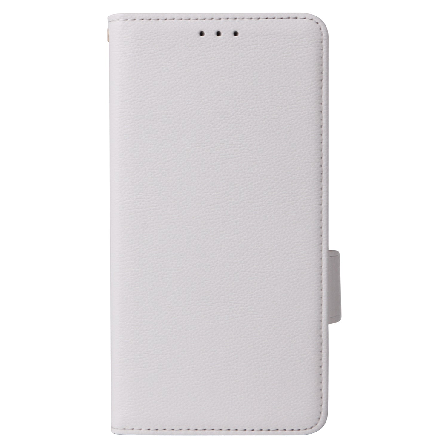 Wallet Phone Case For iPhone 15 Pro , Litchi Texture PU Leather Shell Phone Stand Cover with Strap - White