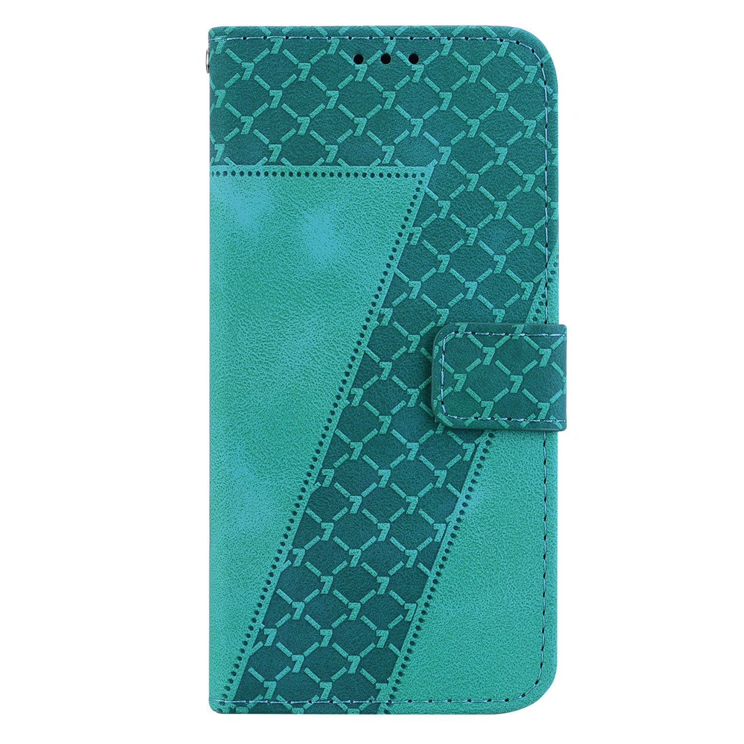 Wallet Stand Cell Phone Cover for OnePlus 11 5G , 7-Shape Imprinted PU Leather Phone Case - Green