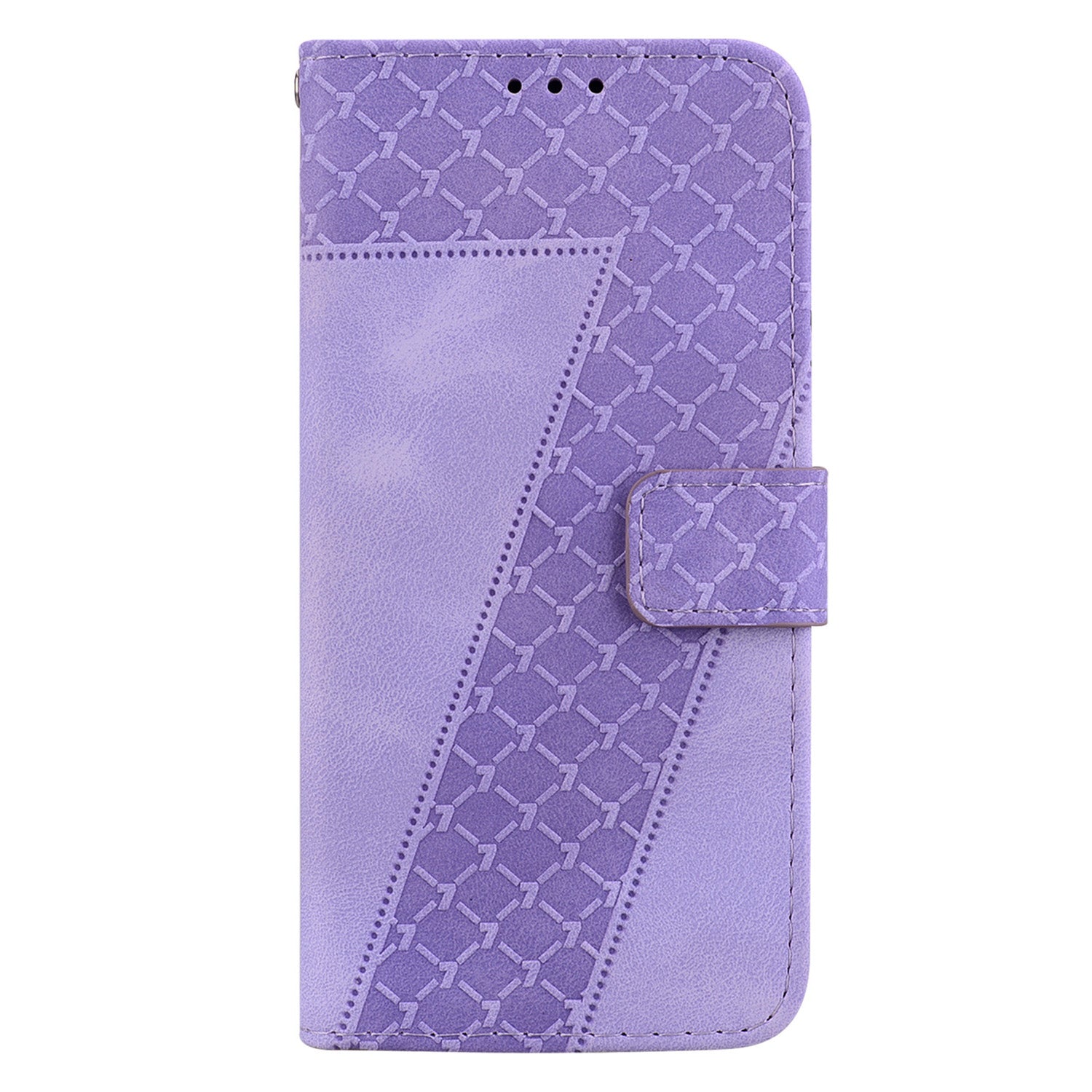 Wallet Stand Cell Phone Cover for OnePlus 11 5G , 7-Shape Imprinted PU Leather Phone Case - Purple