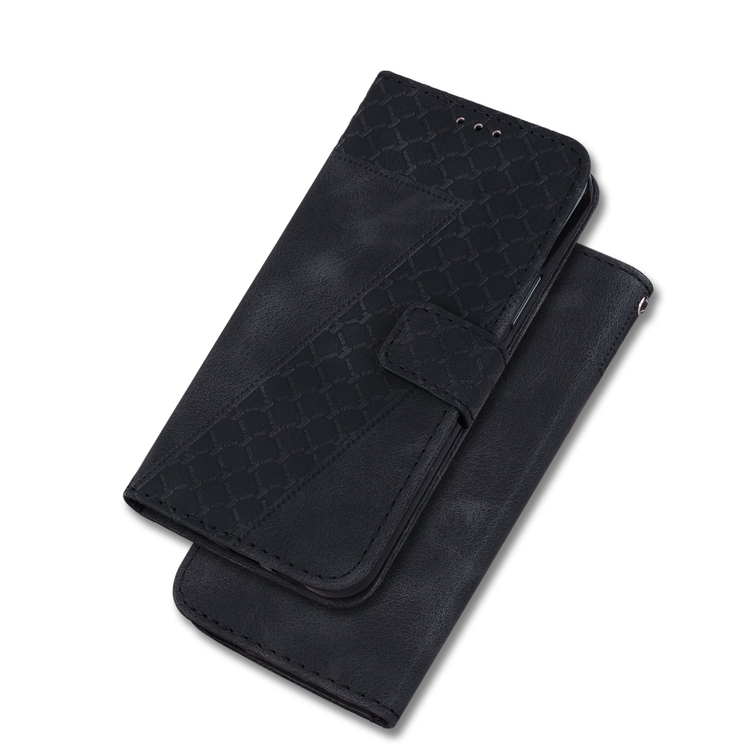 Wallet Stand Cell Phone Cover for OnePlus 11 5G , 7-Shape Imprinted PU Leather Phone Case - Black