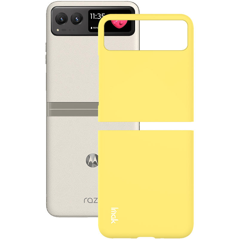 Uniqkart JS-2 Series For Motorola Razr 40 5G Protective Case Hard PC Anti-Drop Phone Cover - Yellow