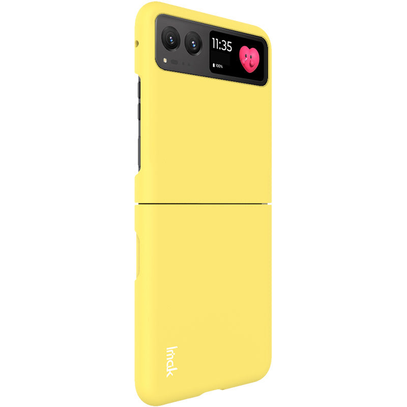 Uniqkart JS-2 Series For Motorola Razr 40 5G Protective Case Hard PC Anti-Drop Phone Cover - Yellow