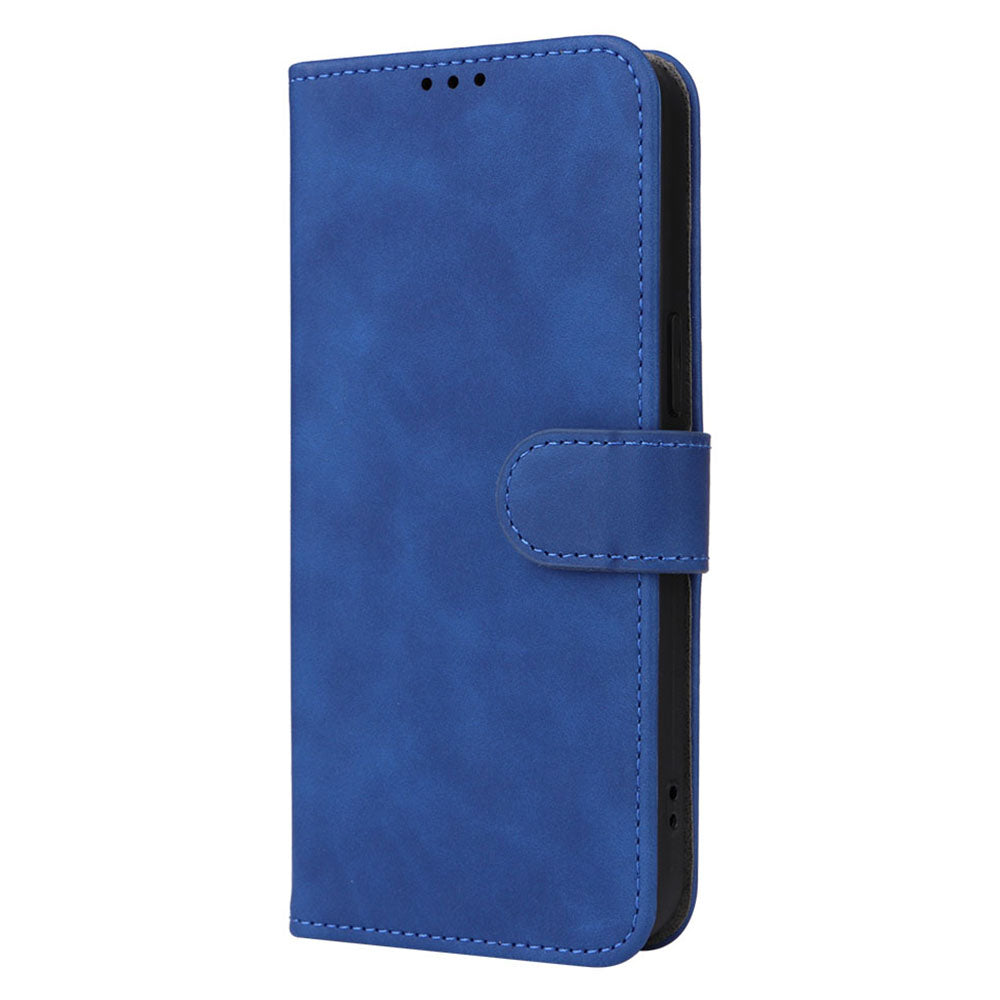 Wallet Phone Cover for iPhone 15 Pro , Skin-touch PU Leather Stand Cell Phone Case - Blue