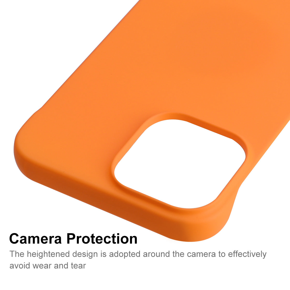 Uniqkart For iPhone 15 Pro Max Rubberized Matte Hard PC Phone Case Frameless Back Cover - Orange