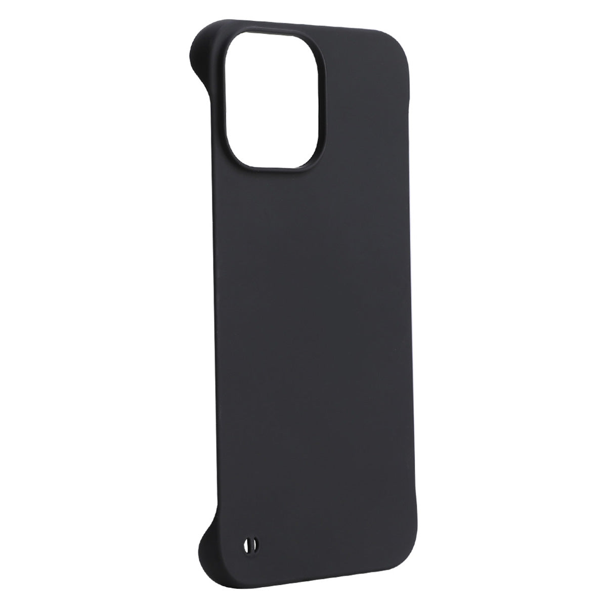 Uniqkart For iPhone 15 Pro Hard PC Shell Rubberized Matte Phone Case Frameless Back Cover - Black