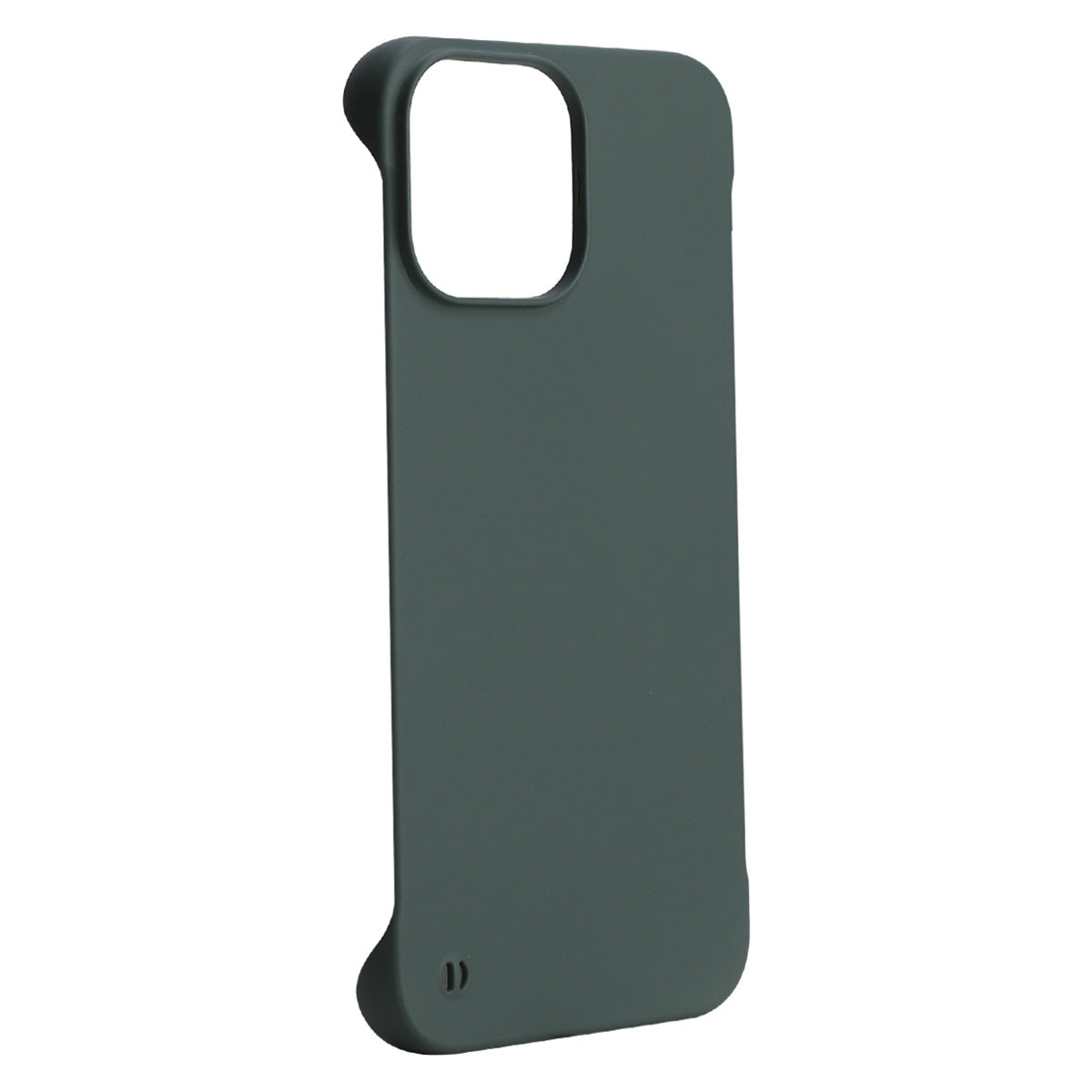 Uniqkart For iPhone 15 Pro Hard PC Shell Rubberized Matte Phone Case Frameless Back Cover - Blackish Green
