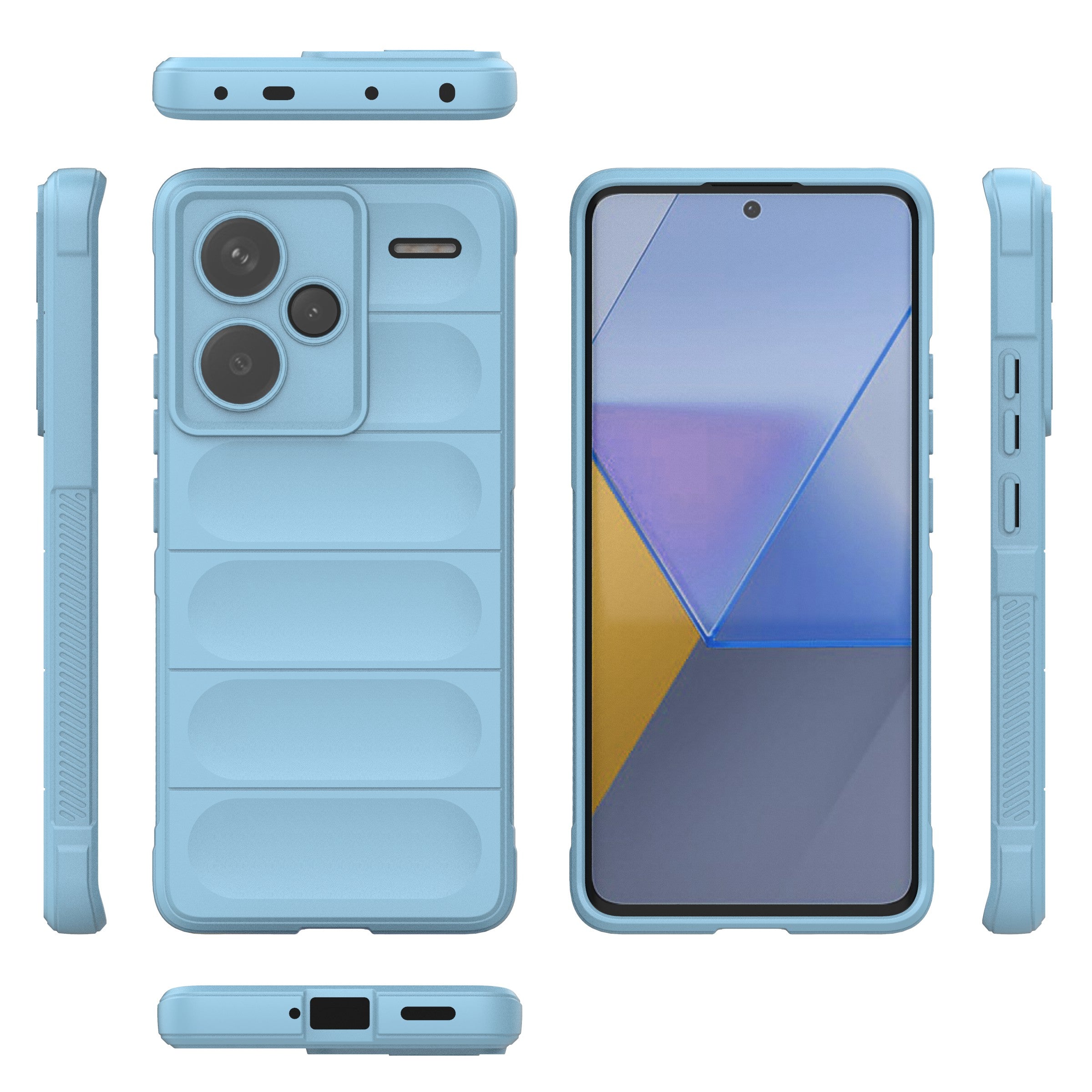 For Xiaomi Redmi Note 13 Pro+ 5G Case Anti-scratch TPU Rugged Phone Cover - Baby Blue