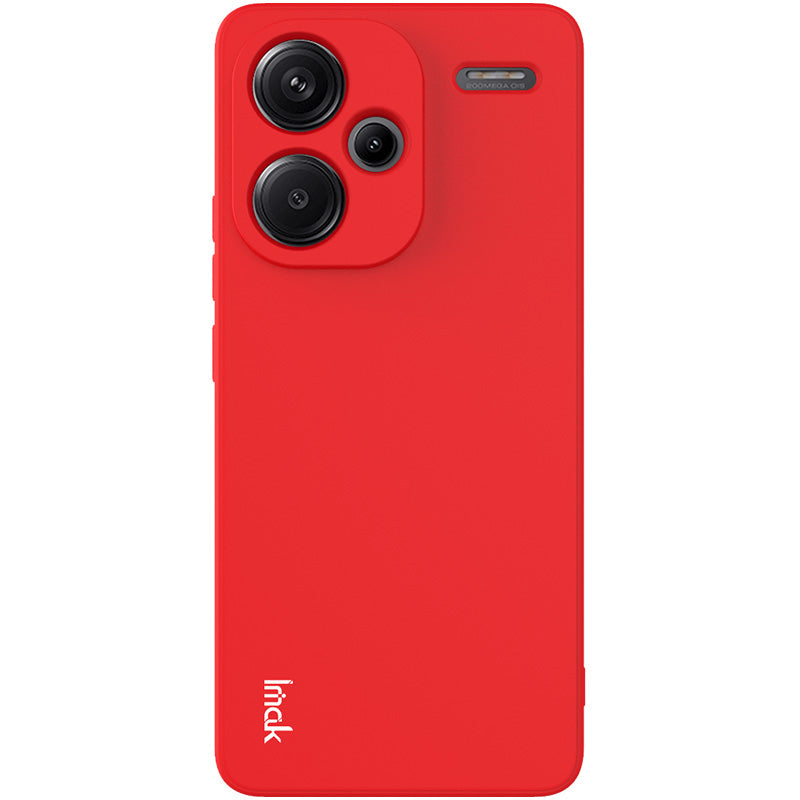 IMAK UC-4 Series for Xiaomi Redmi Note 13 Pro+ Case Straight Edge TPU Back Cover - Red