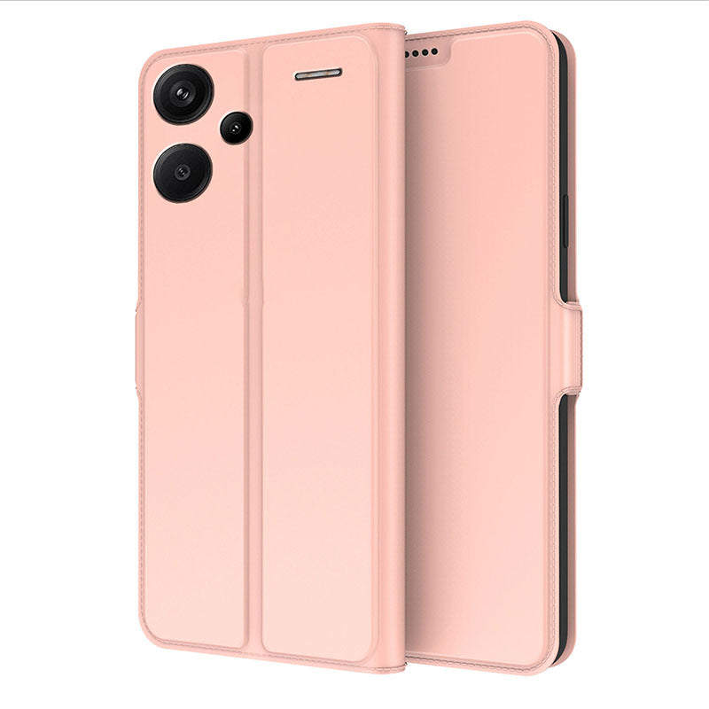 For Xiaomi Redmi Note 13 Pro+ Phone Case Magnetic Card Slot Leather Phone Cover - Rose Gold