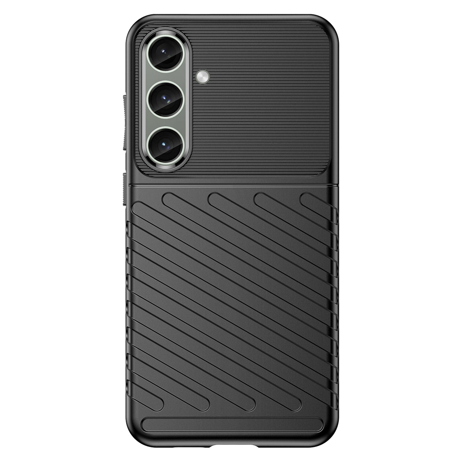 Thunder Series For Samsung Galaxy S24+ Cell Phone Cover Slim-Fit TPU Protective Shell Case - Black