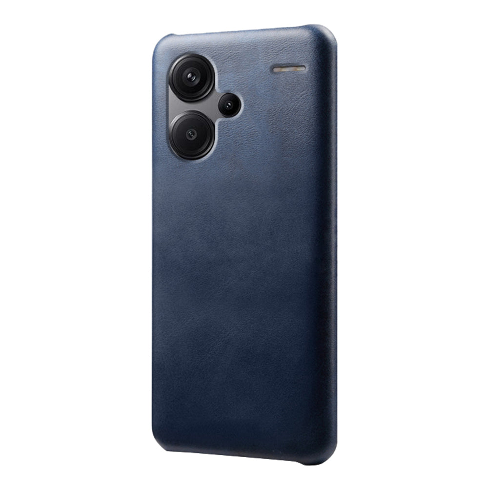For Xiaomi Redmi Note 13 Pro+ 5G Case Calf Texture PC Cover Anti-Scratch Phone Shell - Blue
