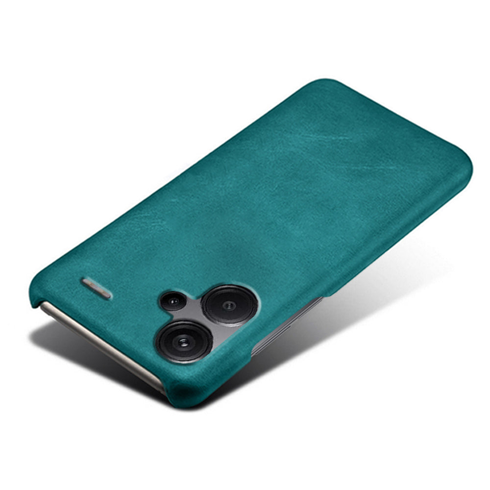For Xiaomi Redmi Note 13 Pro+ 5G Case Calf Texture PC Cover Anti-Scratch Phone Shell - Green