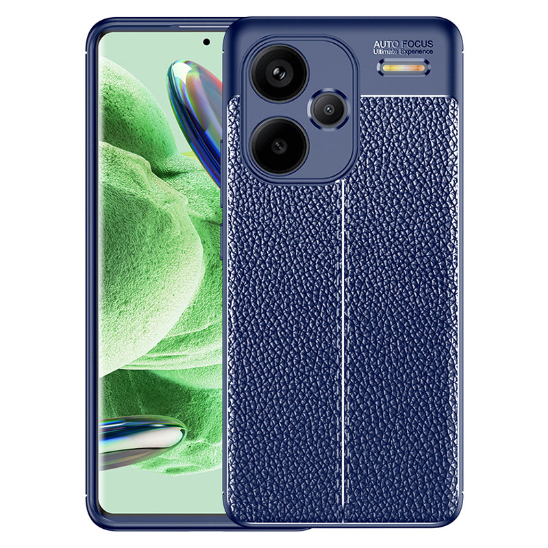 For Xiaomi Redmi Note 13 Pro+ Case Litchi Texture TPU Shockproof Shell Phone Cover - Blue