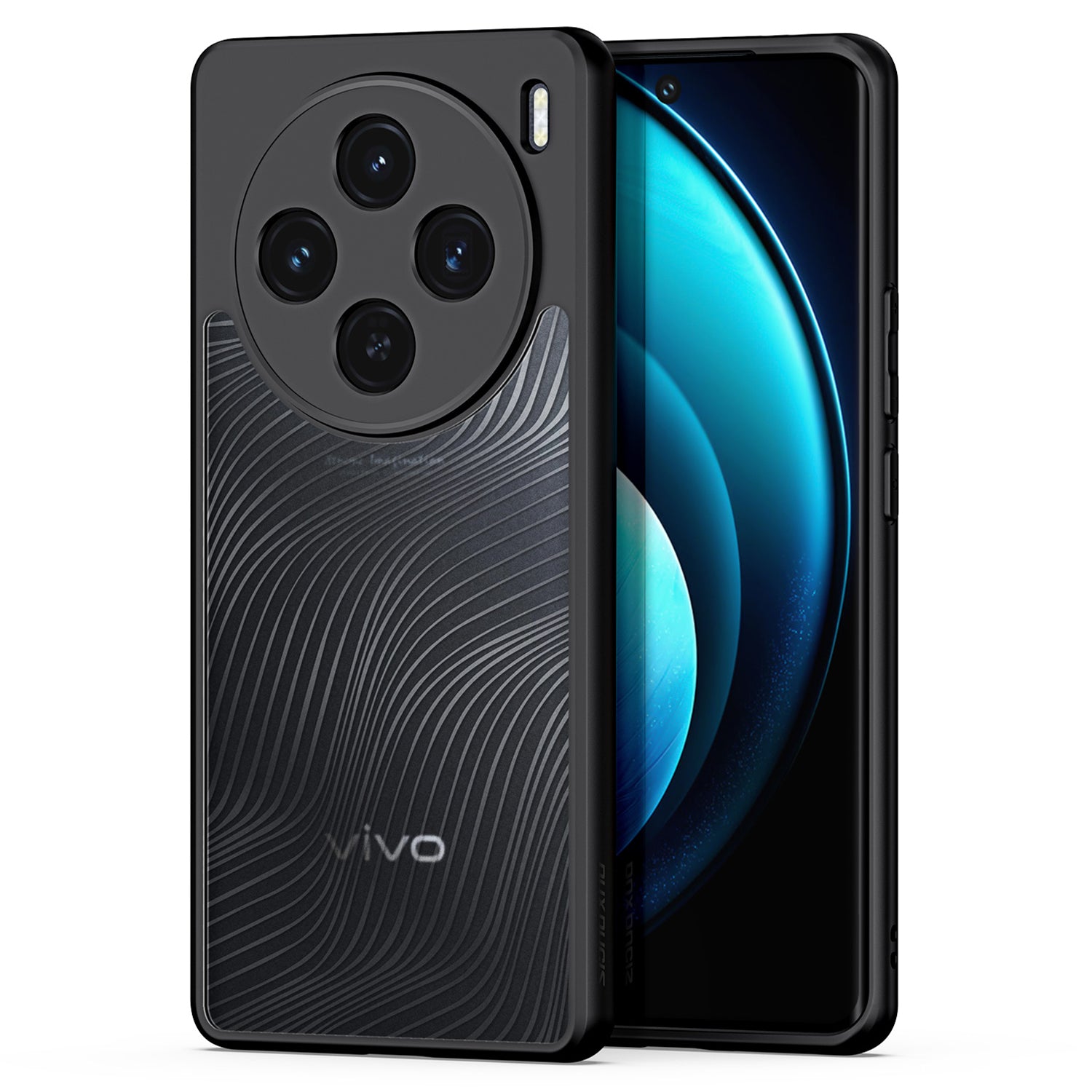 DUX DUCIS Aimo Series For vivo X100 5G Case Anti-drop Matte Cellphone Cover (REACH Certification) - Black