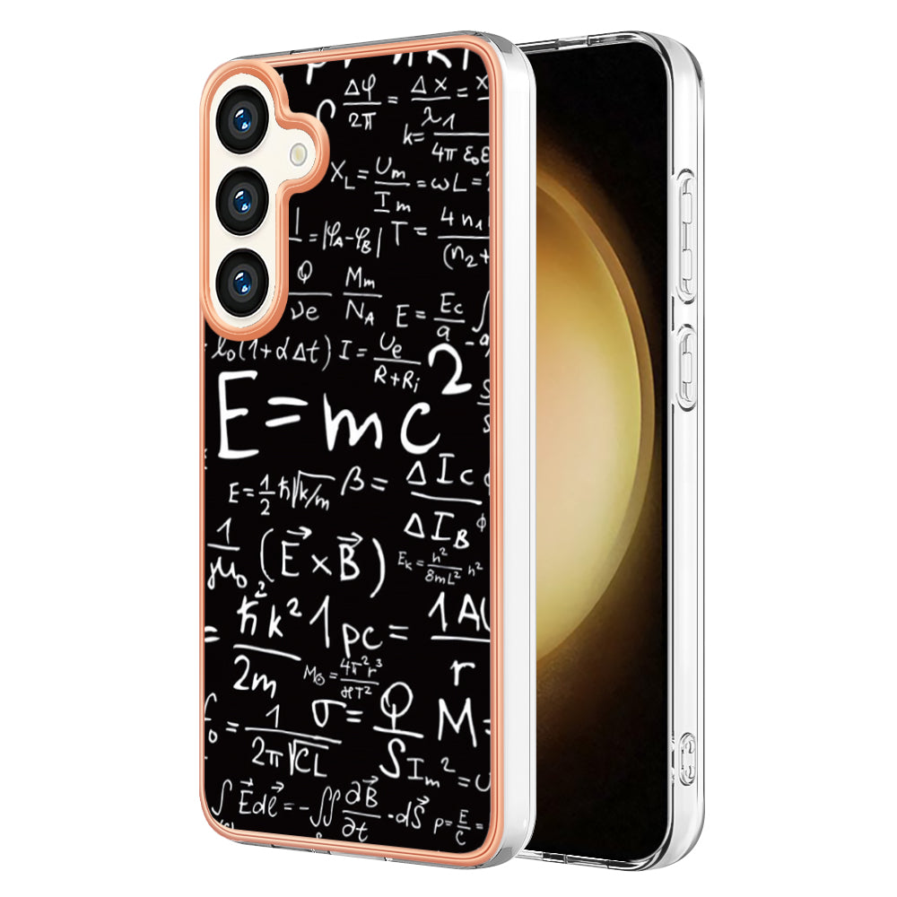 YB IMD Series-19 Style-D For Samsung Galaxy S24 Phone Case Electroplated Design 2.0mm TPU Cover - Equation