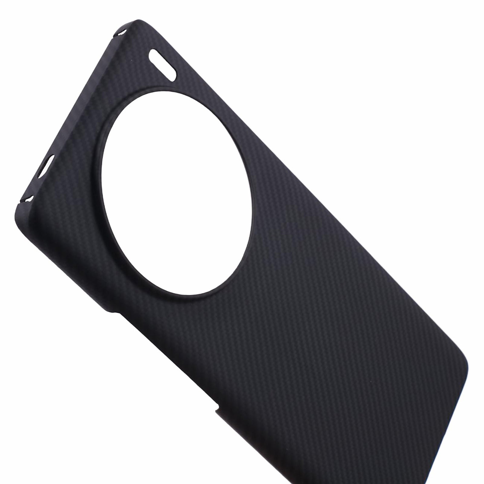 For vivo X100 5G Case 600D Fine Textured Aramid Fiber Cell Phone Protector with Big Lens Cutout - Black