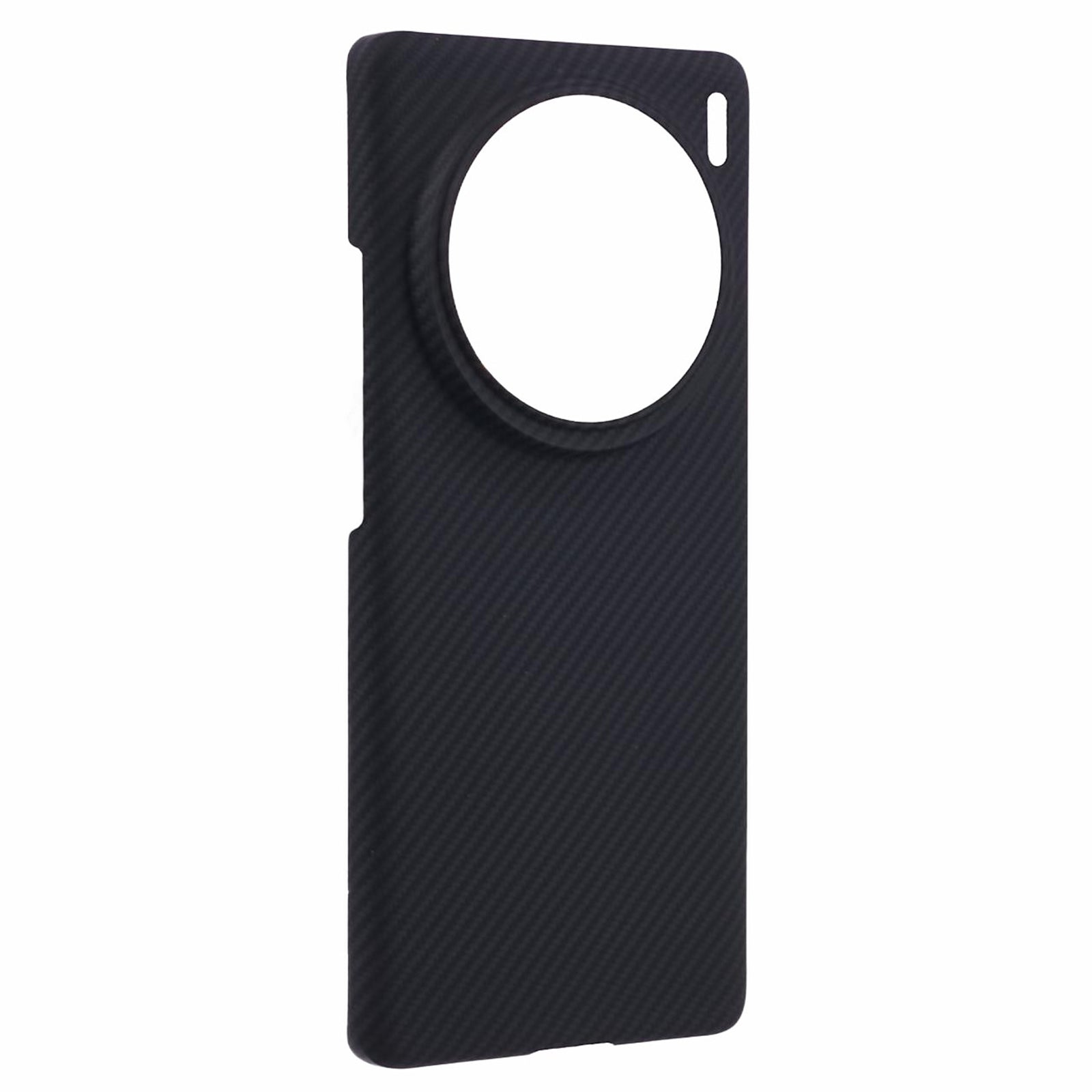 For 	vivo X100 Pro 5G Cell Phone Case 600D Fine Textured Aramid Fiber Big Lens Cutout Black Shell