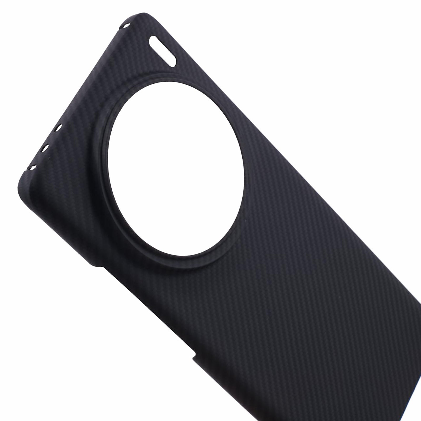 For 	vivo X100 Pro 5G Cell Phone Case 600D Fine Textured Aramid Fiber Big Lens Cutout Black Shell