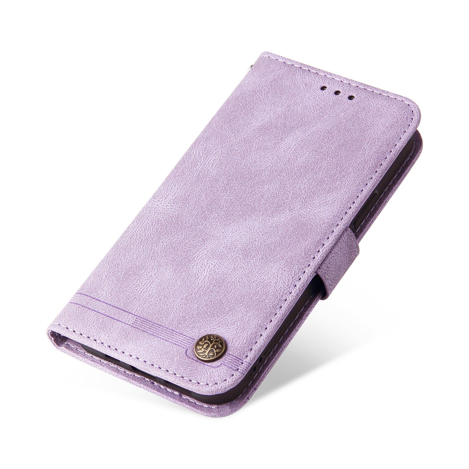 For Xiaomi Redmi Note 13 Pro+ 5G Wallet Case Skin-touch Leather Phone Cover with Strap - Purple
